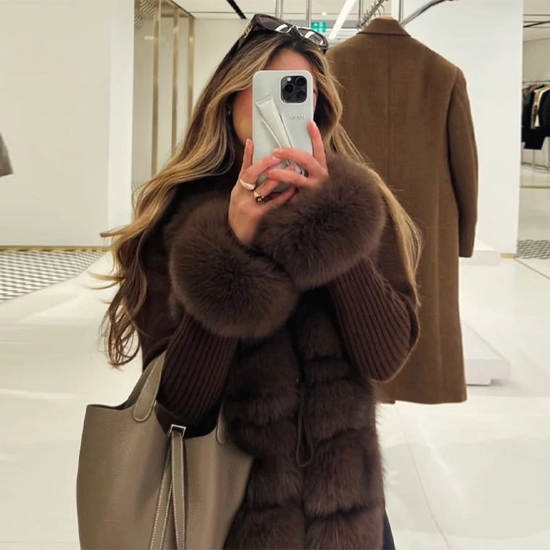 Faux Fur Paneled Jacket