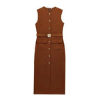 Clara Belted Midi Dress
