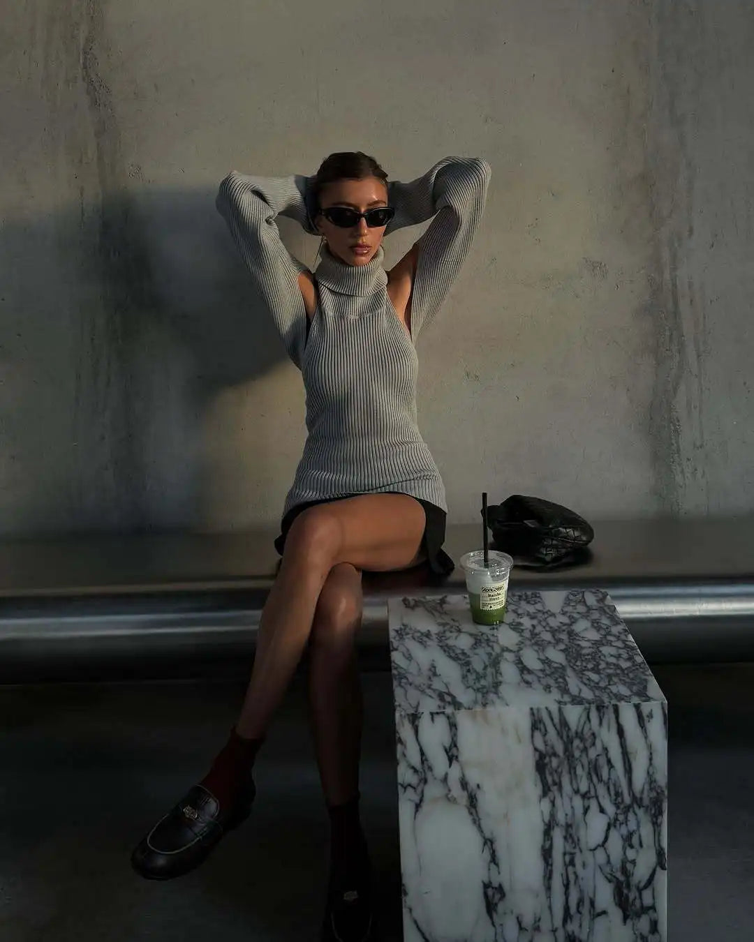 Women’s Backless Knit Turtleneck Vest