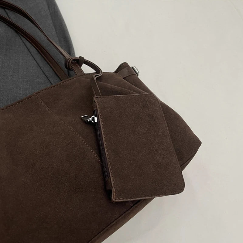 Maribel Suede Bucket Tote