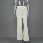 Elegant Satin Wide Leg Pants