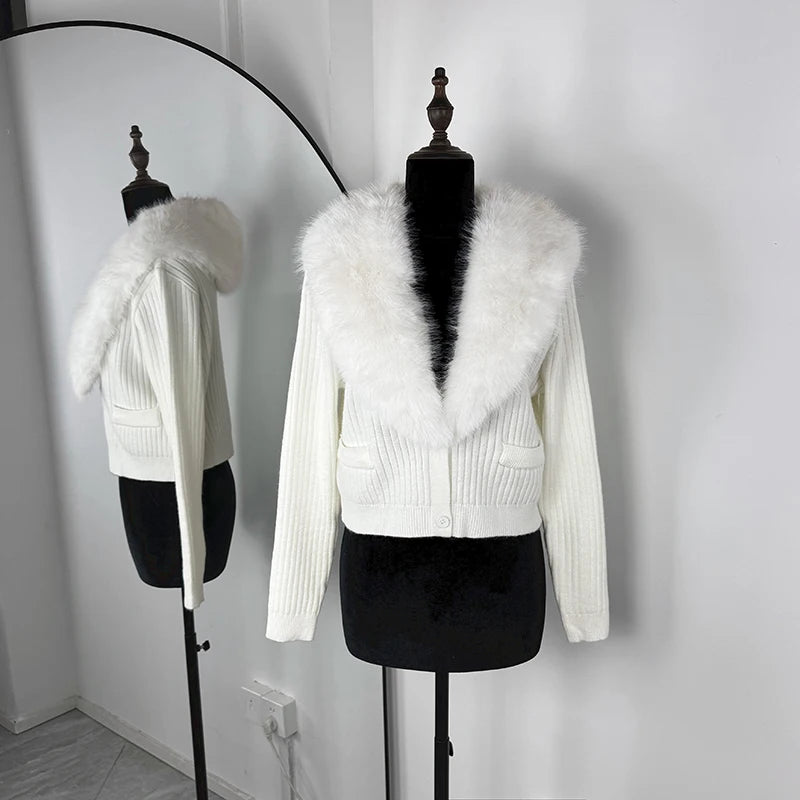 Elowen Fur Collar Cardigan