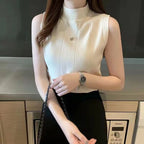 Sleeveless Solid Blouse