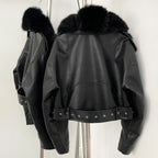 Alessia Faux Fur Leather Jacket