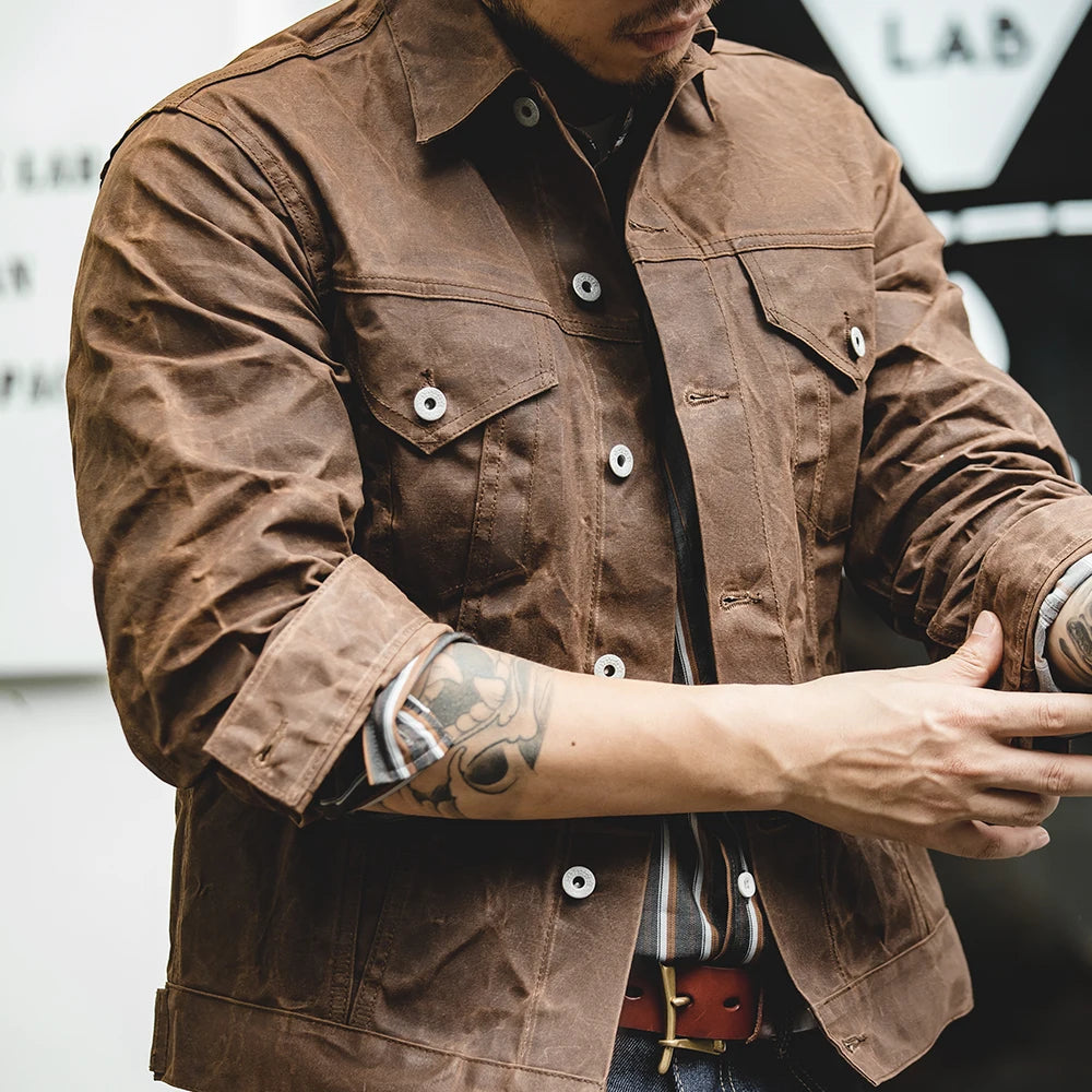 Marcus Waxed Safari Jacket