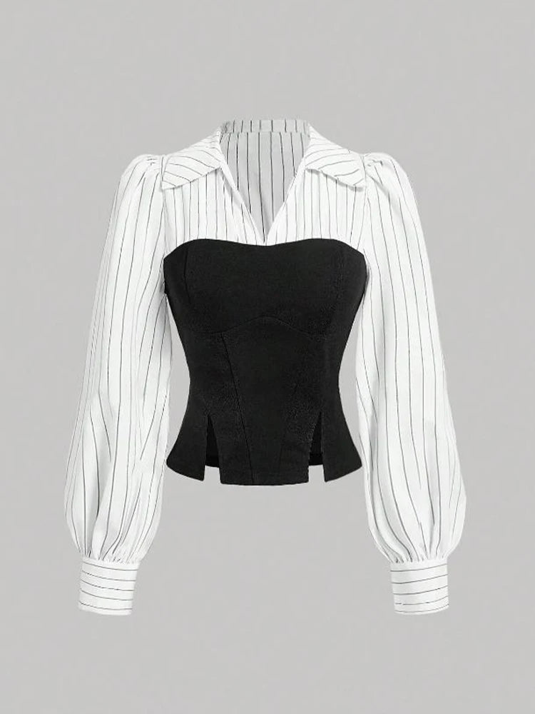 Amelia Striped Tailored Shirt