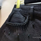 Women’s Lace Patchwork Denim Pants