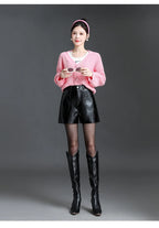 Women’s Leather Bermuda Shorts