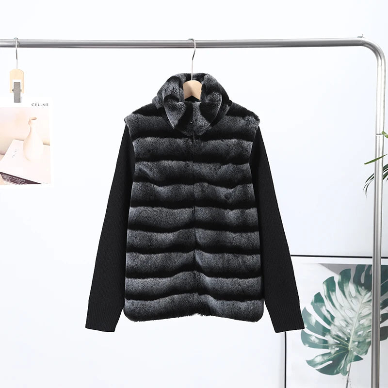 Faux Fur Paneled Jacket