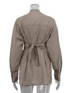 Loose Brown Stripe Shirt