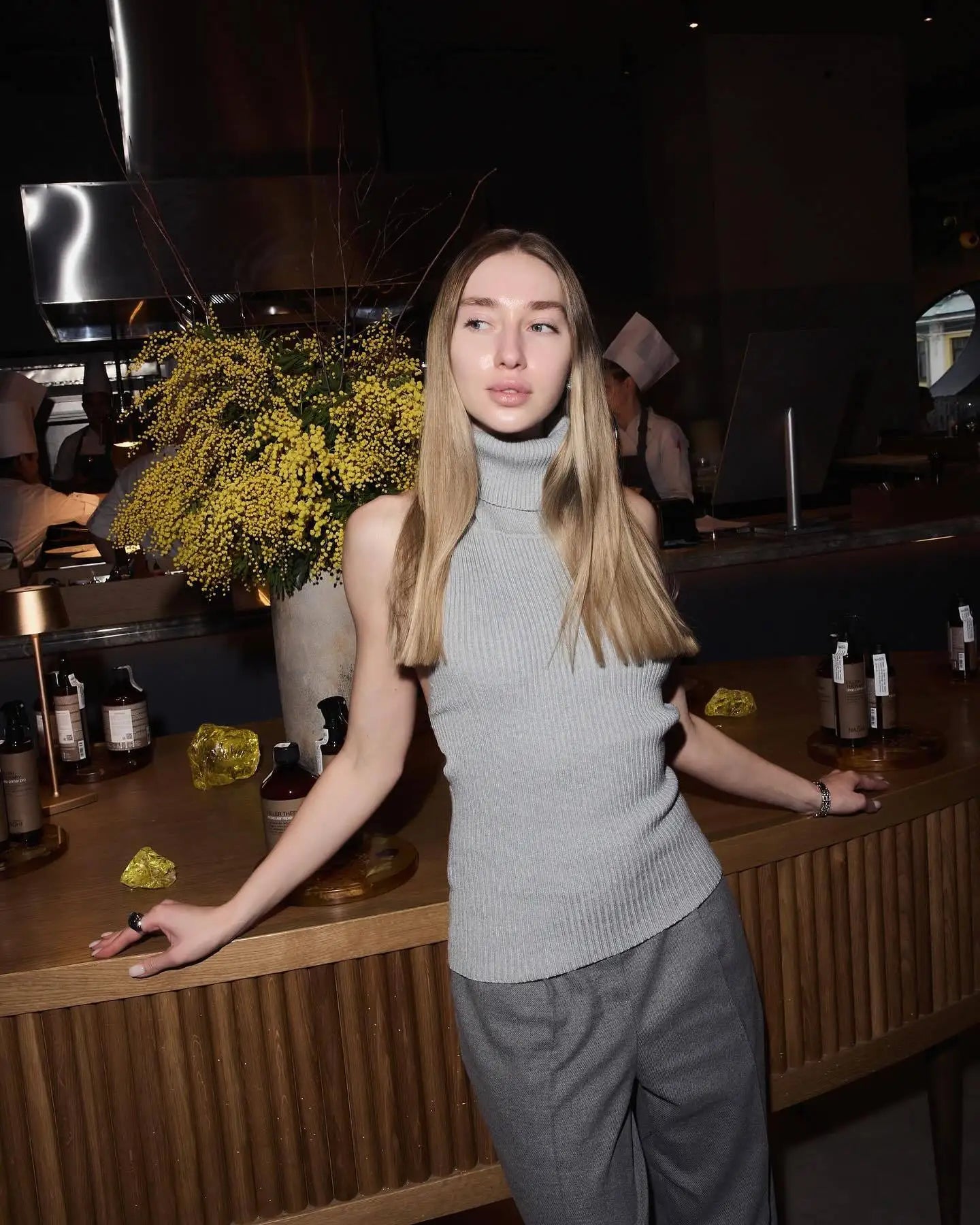 Women’s Backless Knit Turtleneck Vest