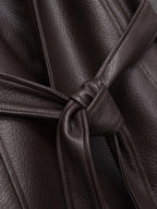 Valentina Belted PU Leather Jacket