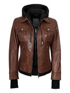 Raven Hooded Moto Jacket