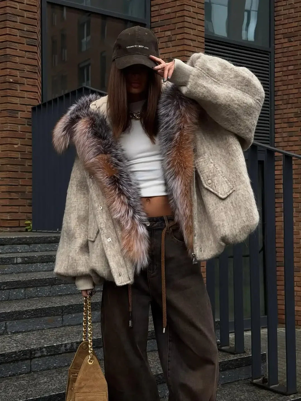 Odessa Fur Collar Coat