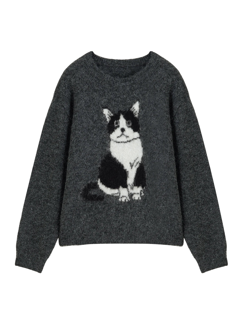 Luna Cat Jacquard Knit Sweater