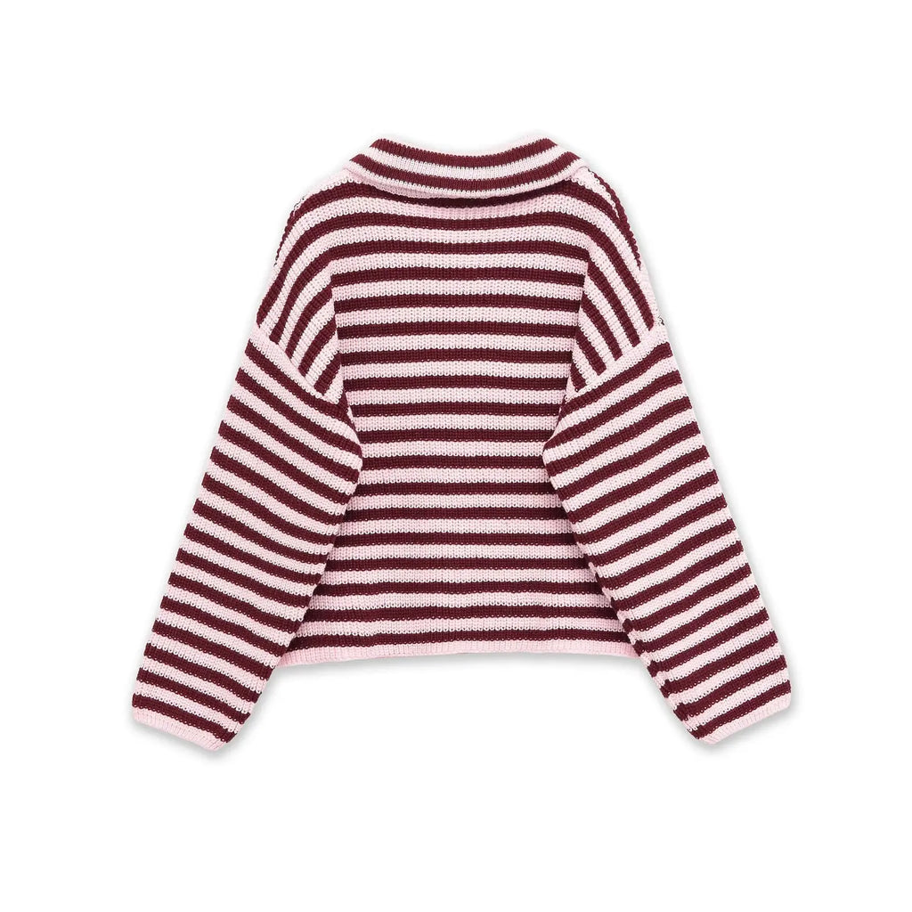 Rosalie Striped Zip-Up Cardigan