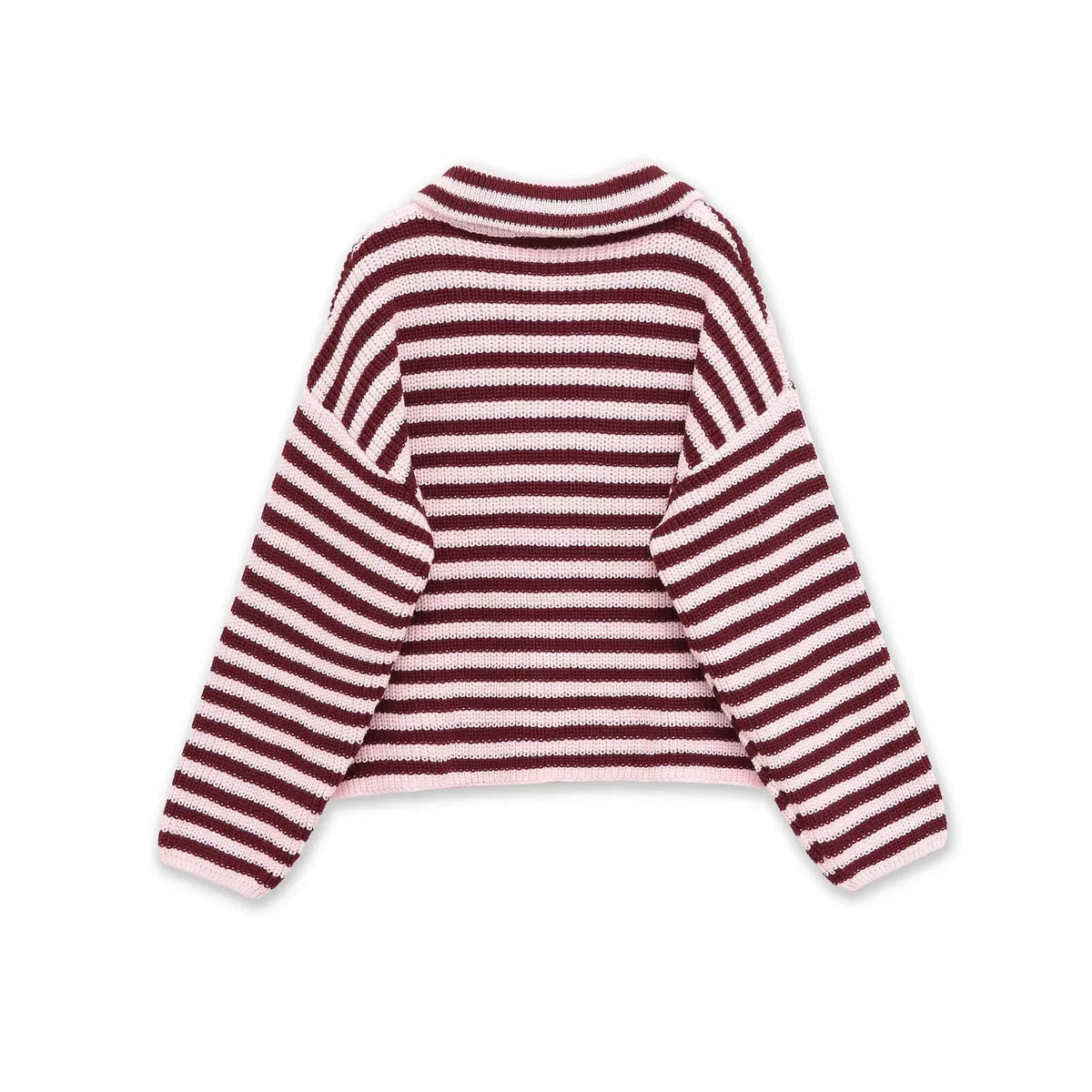Rosalie Striped Zip-Up Cardigan