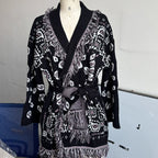 Women’s Jacquard Tassel Cardigan