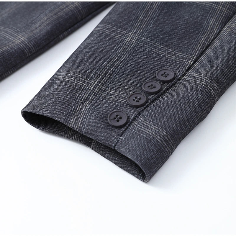 Irregular Check Blazer Jacket