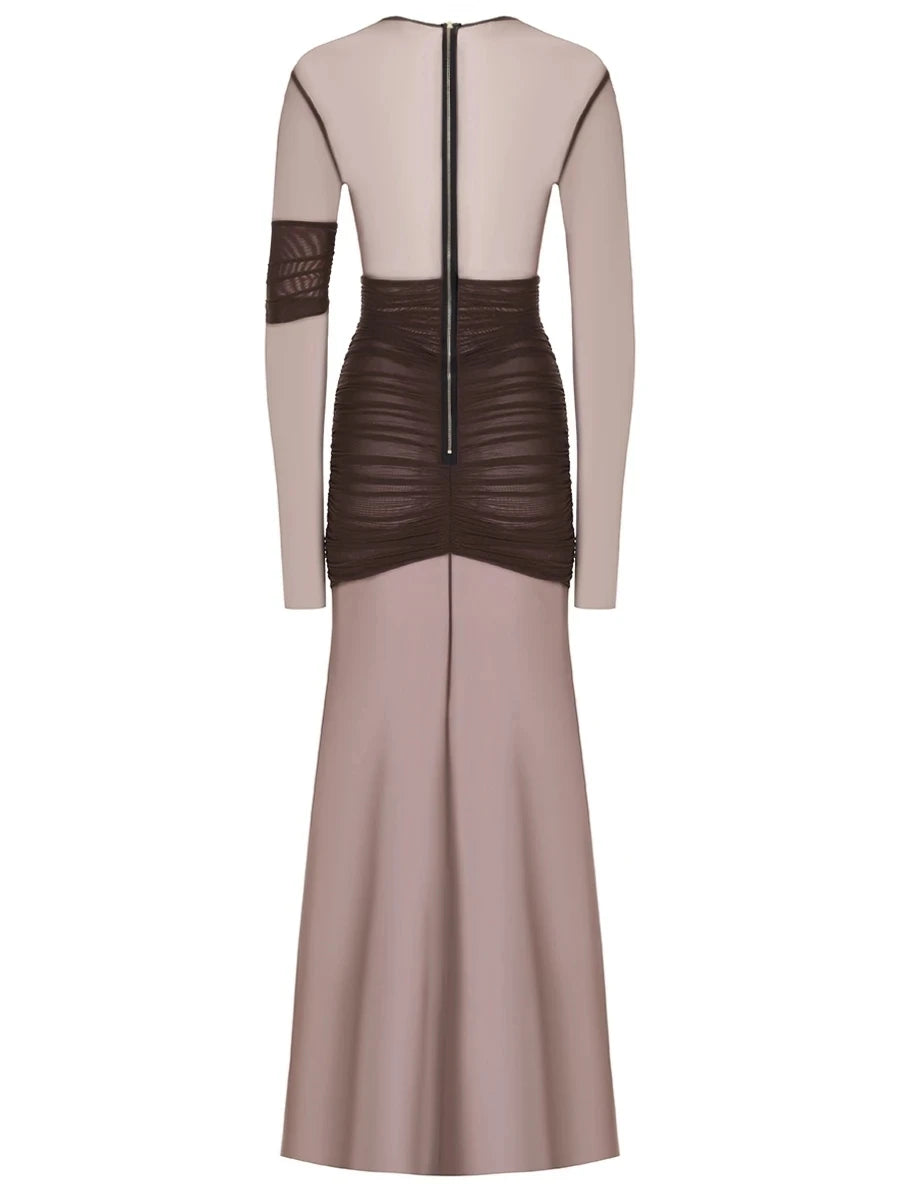 Elegant Sheer Mesh Party Dress