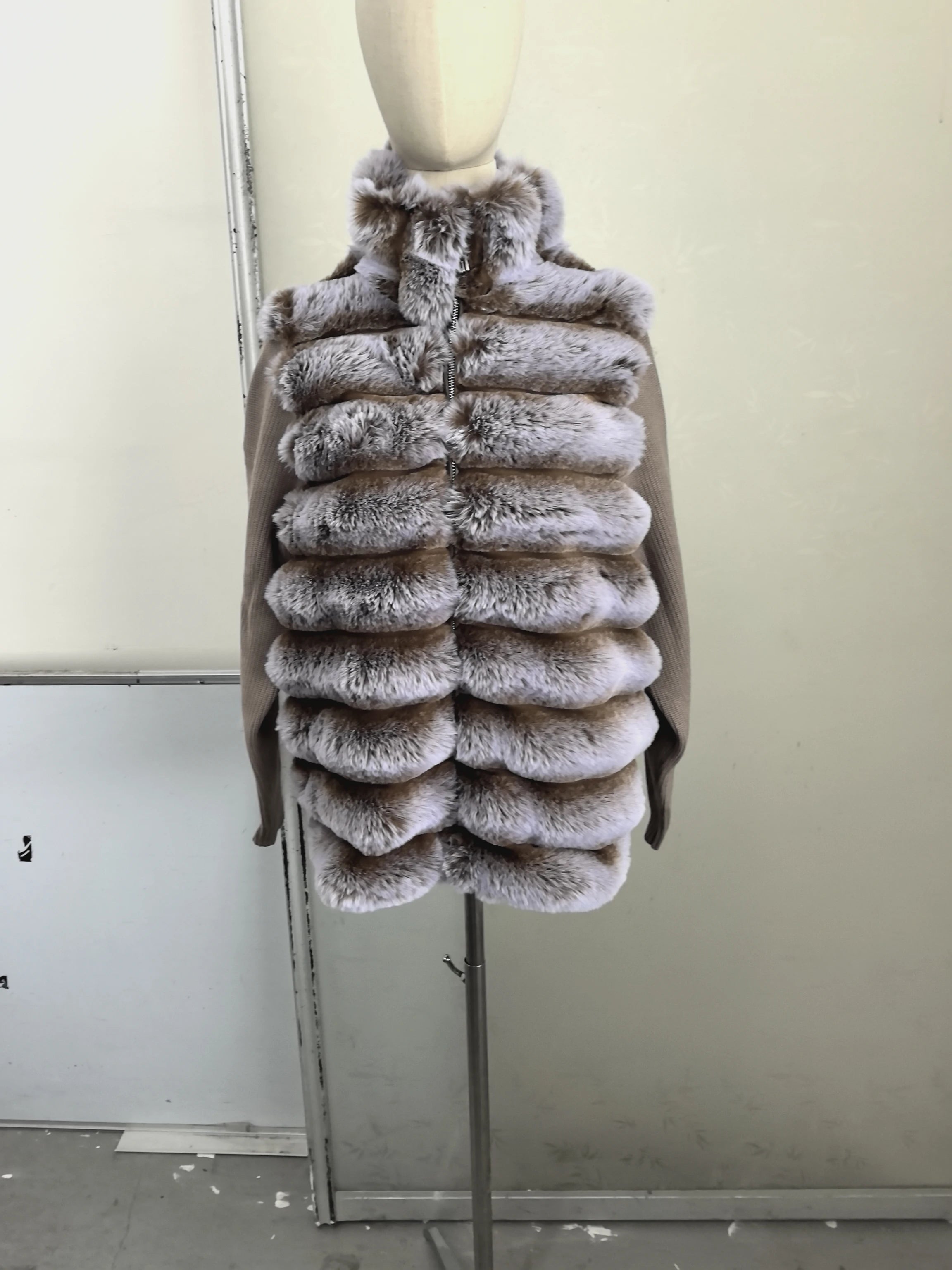 Faux Fur Paneled Jacket
