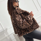 Zarae Leopard Print Cardigan Coat