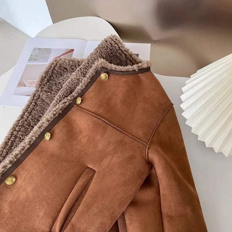 Women’s Cropped Faux Fur Jacket