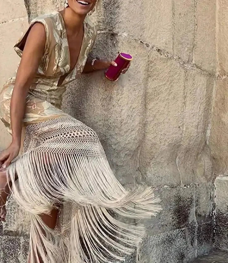 Tassel Sleeveless Dress