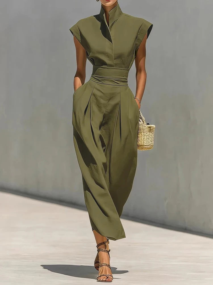 Clara Pleated Midi Dress