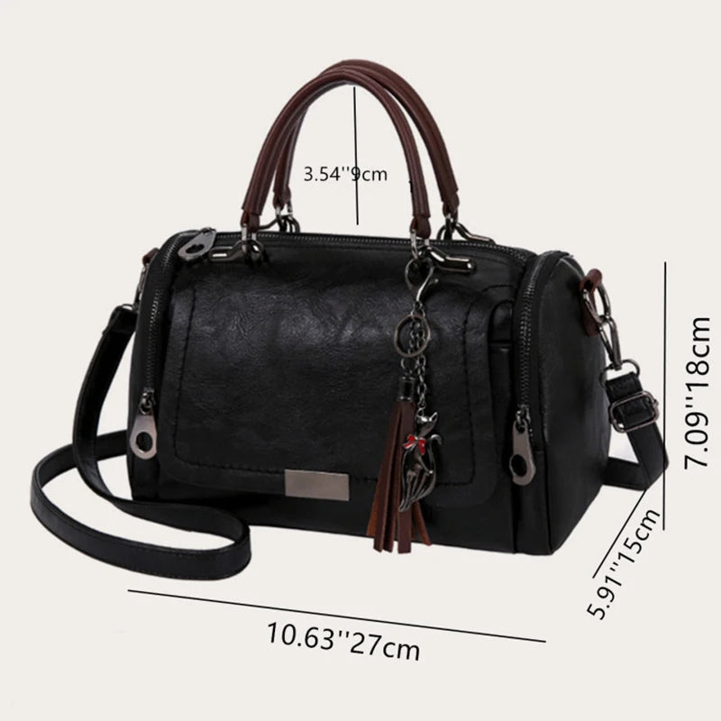 Sophia Tassel Leather Bag