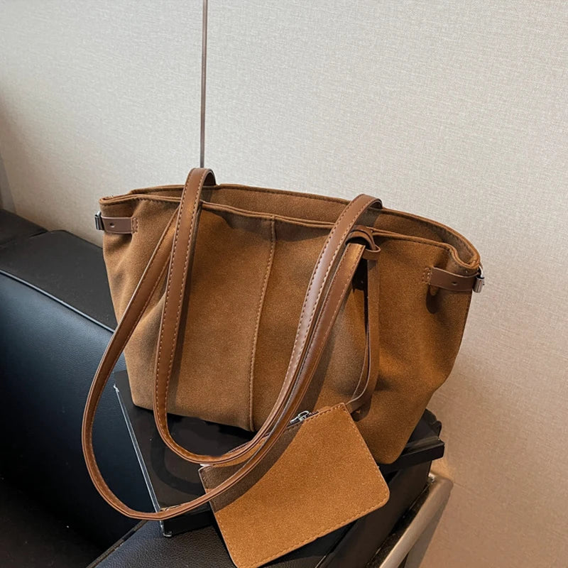 Maribel Suede Bucket Tote