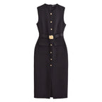 Clara Belted Midi Dress