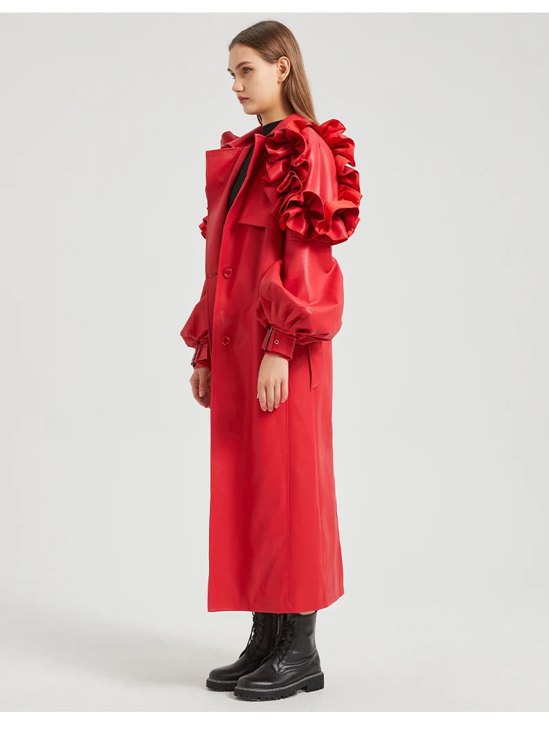 Antonio Long Ruffled Coat