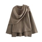 Women's Asymmetric Scarf Jacket