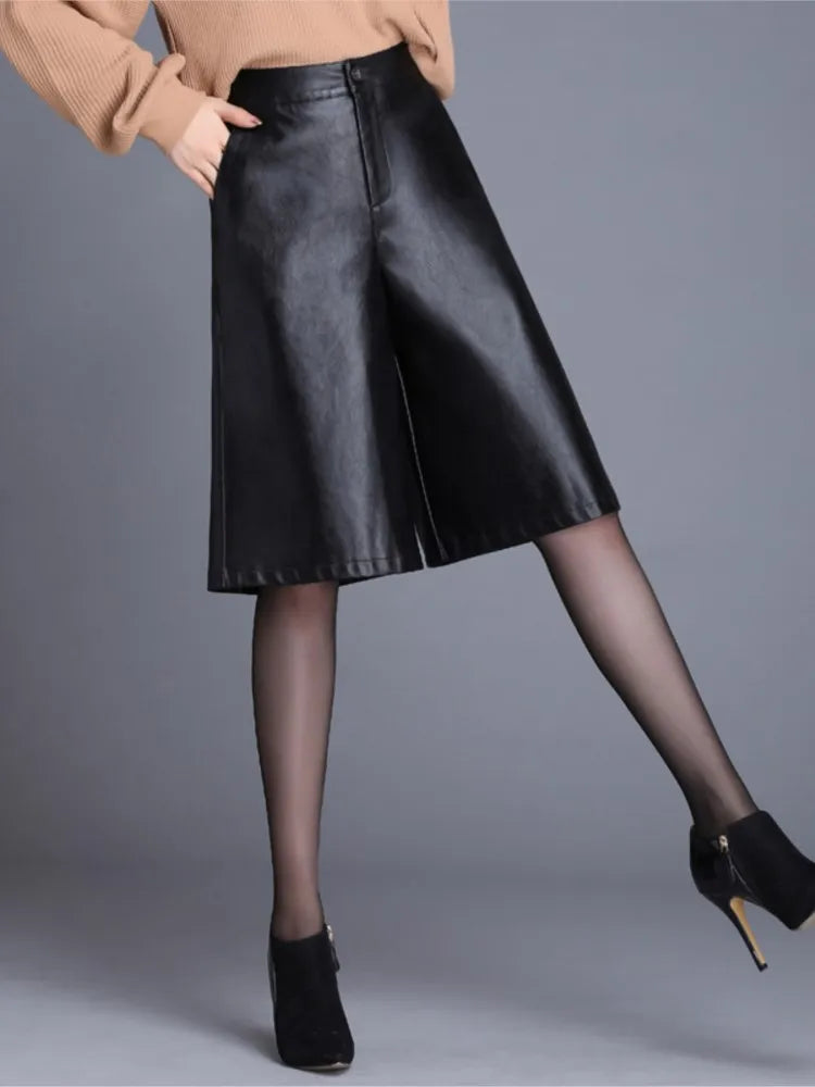 Leather Bermuda Shorts