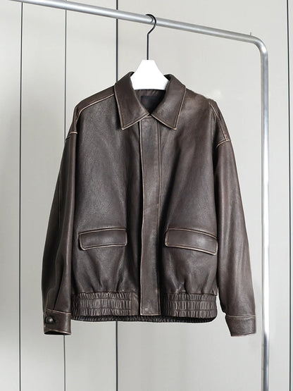 Women's Retro Oversized Distressed Jacket