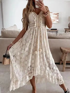 Alina Lace V-Neck Maxi Dress
