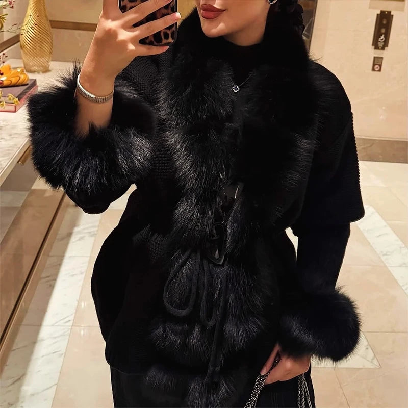 Faux Fur Paneled Jacket