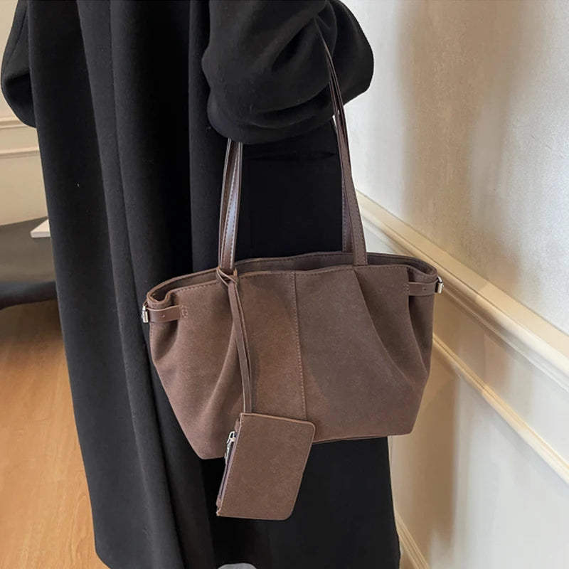 Maribel Suede Bucket Tote