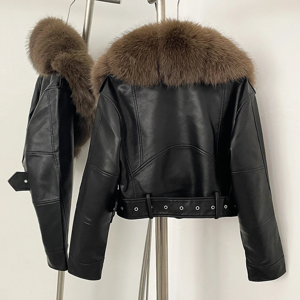 Alessia Faux Fur Leather Jacket