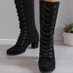 Valerie Cross Lace Boots
