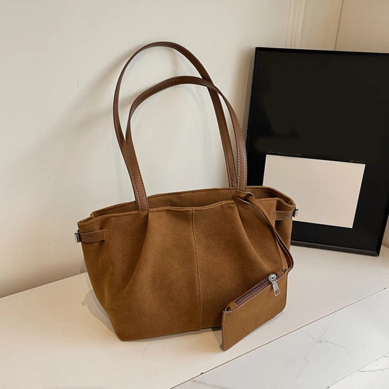 Maribel Suede Bucket Tote