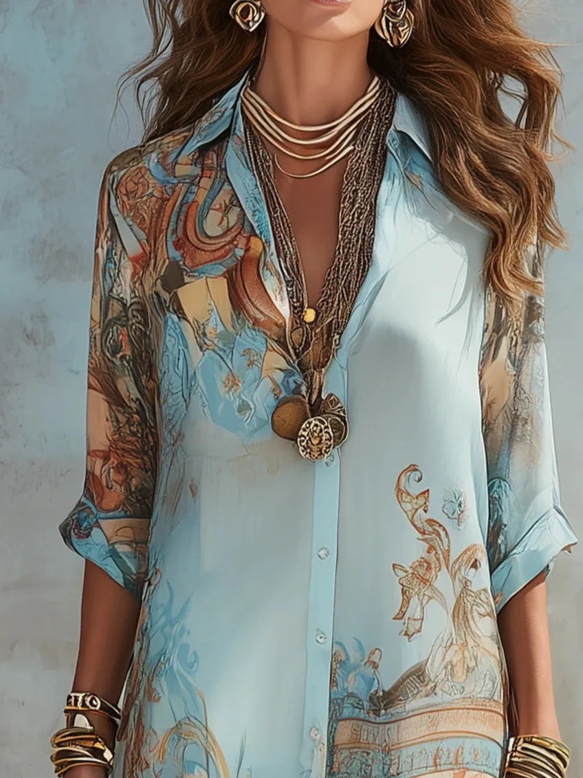 Camille Boho Shirt Dress