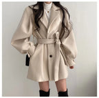 Isadora Lace-Up Wool Coat