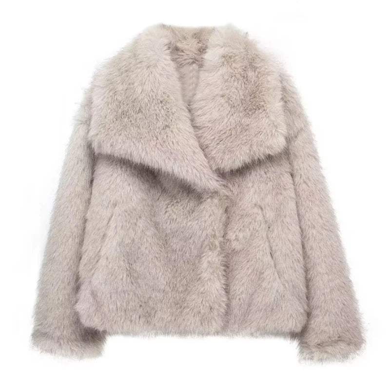 Ivory Luxe Fur Coat