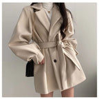 Isadora Lace-Up Wool Coat