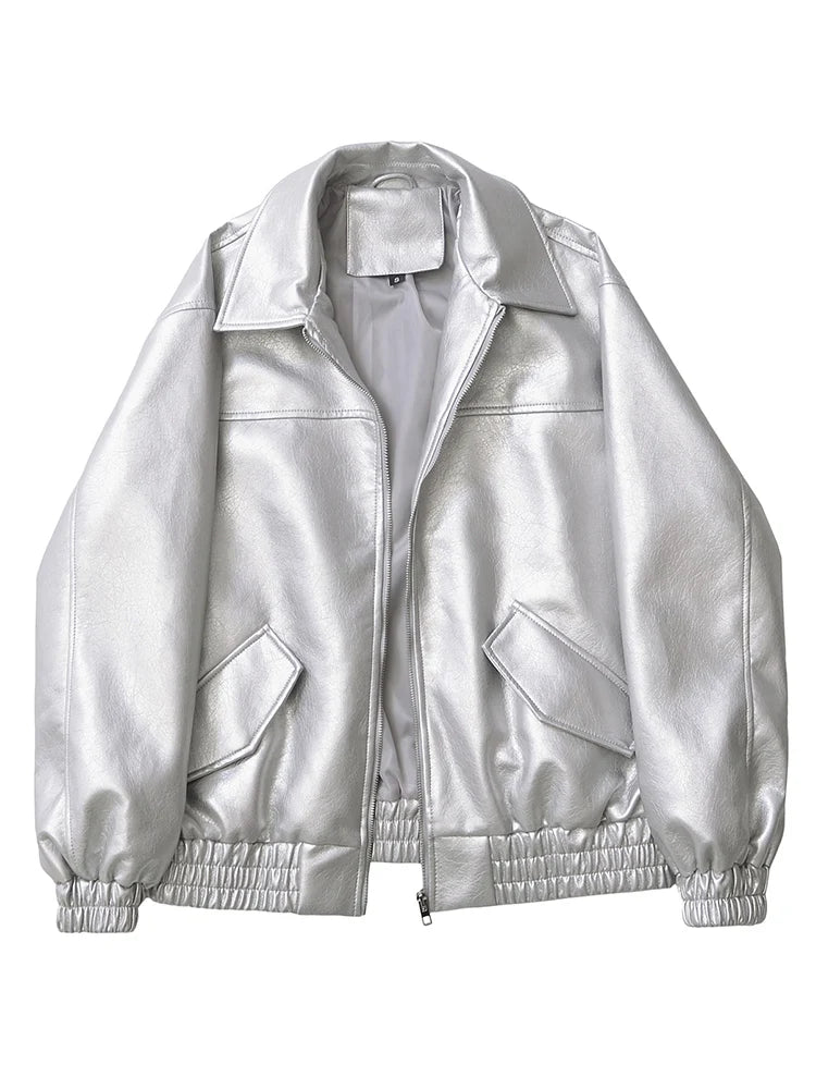 Retro Moto Faux Leather Jacket