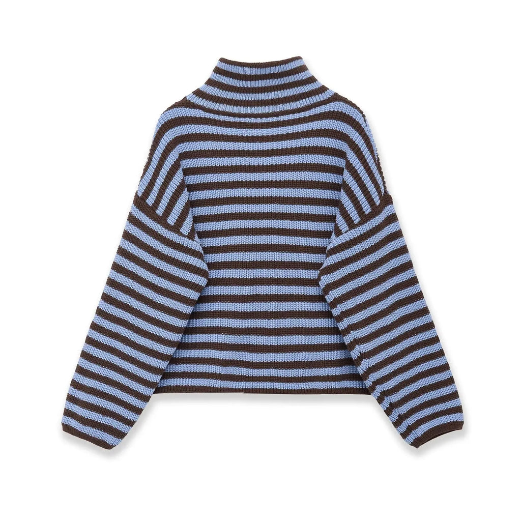 Rosalie Striped Zip-Up Cardigan