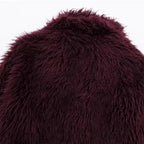 Amara Burgundy Faux Fur Cardigan