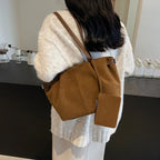Maribel Suede Bucket Tote